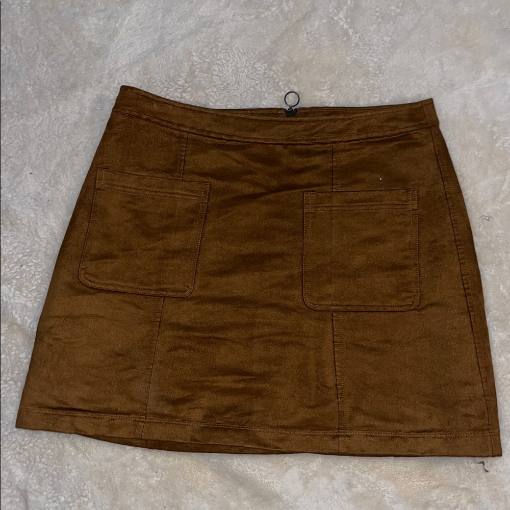 Old Navy Brown Suede Mini Skirt 10